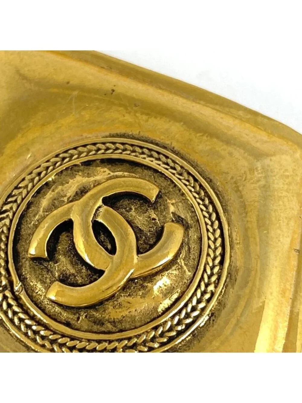 ★SOLD★ Chanel Coco Mark Chain Necklace CC Rhombus Long GP Gold - Picture 4 of 7